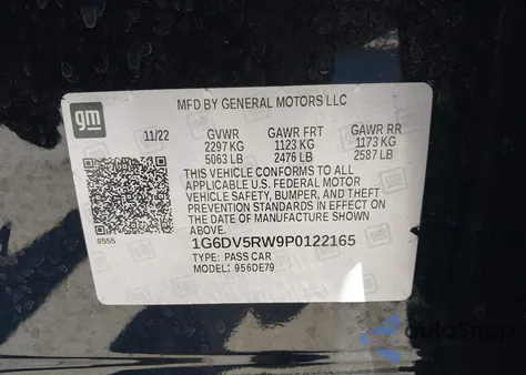 2023 Cadillac Ct5-V V-Series z USA, uszkodzony, nr VIN 1G6DV5RW9P0122165